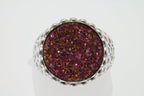 Pearlz Ocean Pink Drusy Fashion Ring - Rings - British D'sire