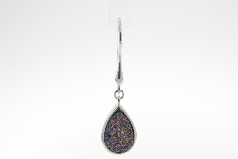 Pearlz Ocean Rainbow Teardrop Drusy Dangle Earrings - Earrings - British D'sire