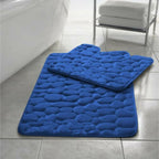 Pebbles Memory Foam Bath Mat Set 2 Piece Non Slip Pedestal & Bath Toilet Rug - Bathroom Accessories - British D'sire