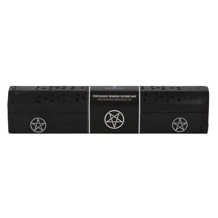 Pentagram Wooden Black Pepper Incense Box Set - British D'sire Main image