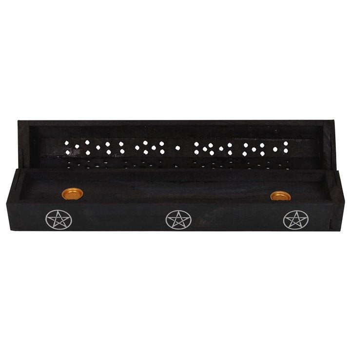 Pentagram Wooden Black Pepper Incense Box Set - British D'sire