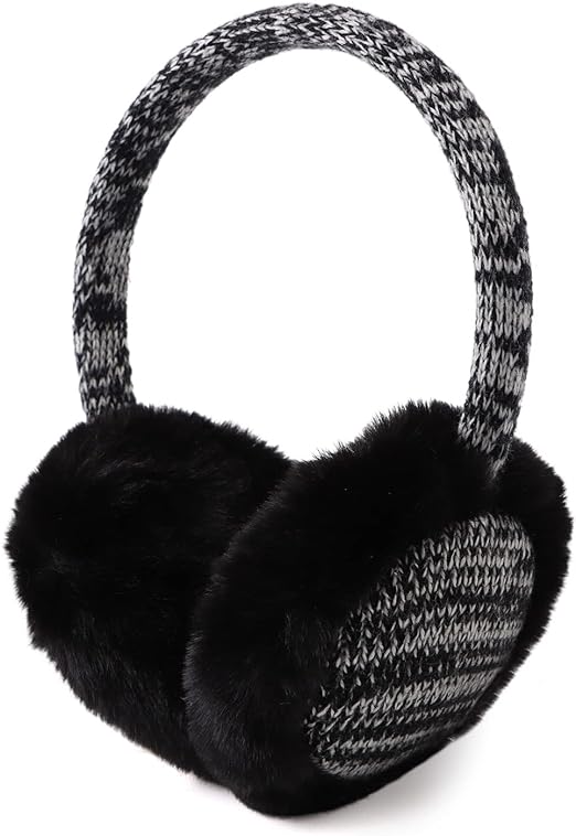 Pesaat Winter EarMuffs for Kids Outdoor Girls Knitted Ear Cover Plush Toddler Boys Ear Warmer 3 - 8 Years - Earmuff - British D'sire