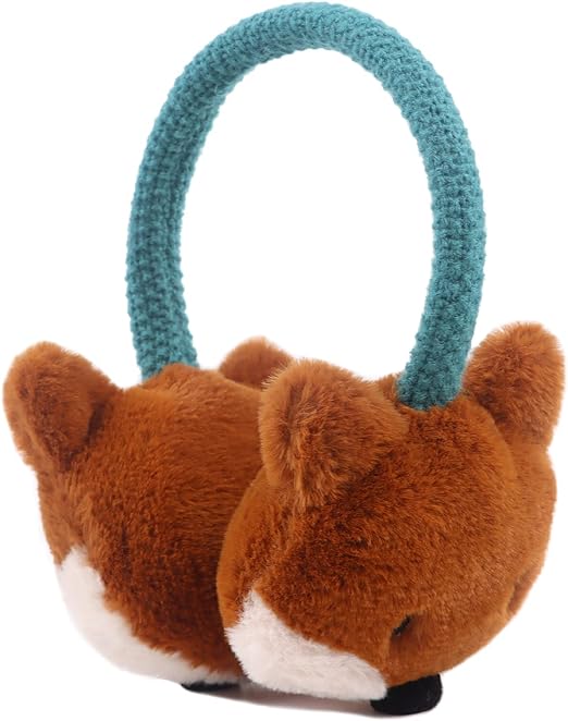 Pesaat Winter EarMuffs for Kids Outdoor Girls Knitted Ear Cover Plush Toddler Boys Ear Warmer 3 - 8 Years - Earmuff - British D'sire