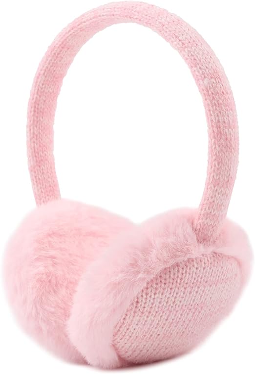 Pesaat Winter EarMuffs for Kids Outdoor Girls Knitted Ear Cover Plush Toddler Boys Ear Warmer 3 - 8 Years - Earmuff - British D'sire