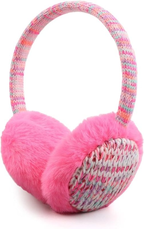 Pesaat Winter EarMuffs for Kids Outdoor Girls Knitted Ear Cover Plush Toddler Boys Ear Warmer 3 - 8 Years - Earmuff - British D'sire