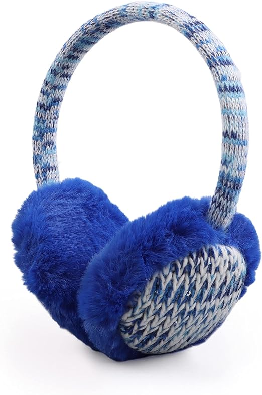 Pesaat Winter EarMuffs for Kids Outdoor Girls Knitted Ear Cover Plush Toddler Boys Ear Warmer 3 - 8 Years - Earmuff - British D'sire
