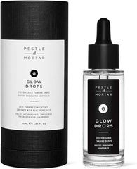 Pestle & Mortar Glow Drops Fake Tan- Self Tan Drops with Hyaluronic Acid, Customisable Face Tan, Non Comedogenic, Cruelty Free & Vegan 30ml - British D'sire