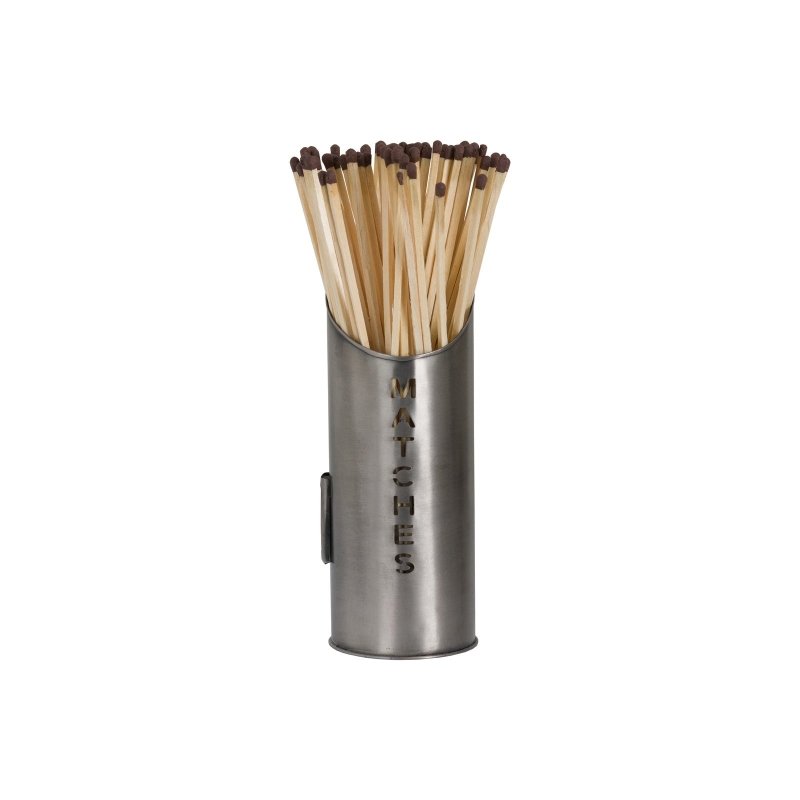 Pewter Finish Logs And Kindling Buckets & Matchstick Holder - Fireplace Accessories - British D'sire