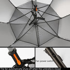 PGM YS005 Golf Umbrella Self - Contained Electric Fan Sunscreen Umbrella(Lake Blue) - British D'sire