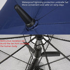 PGM YS005 Golf Umbrella Self - Contained Electric Fan Sunscreen Umbrella(Lake Blue) - British D'sire