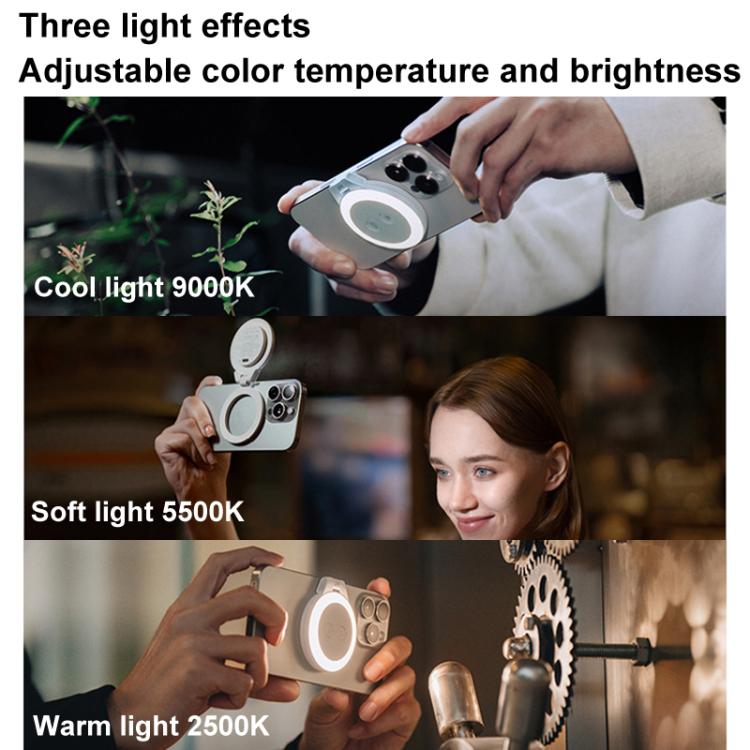 PGYTECH P - PG - 012 Cell Phone Magnetic Fill Light MagSafe Live Photo Shooting Photography Lights(Black) - British D'sire