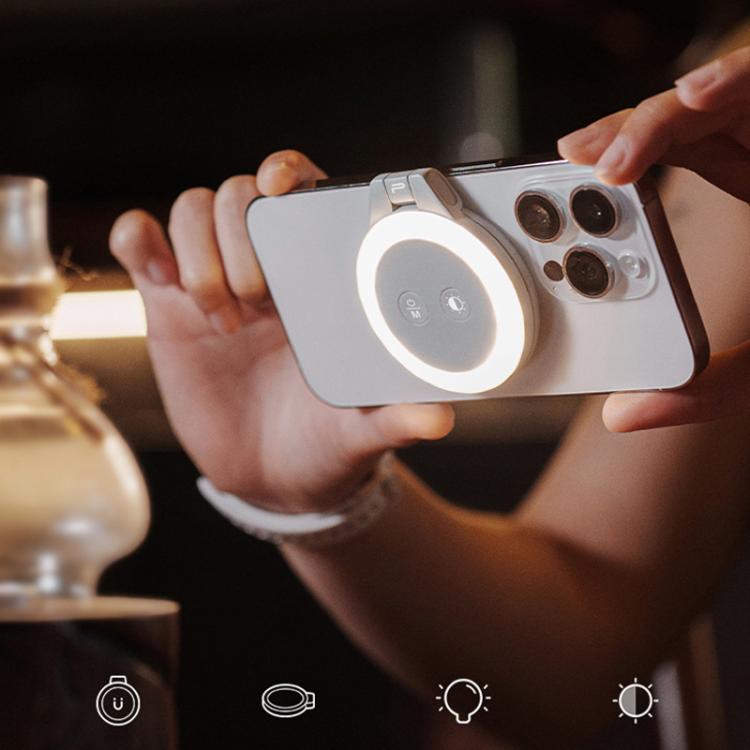PGYTECH P-PG-012 Cell Phone Magnetic Fill Light MagSafe Live Photo Shooting Photography Lights(Gray) Secondary image