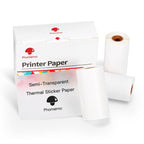 Phomemo 3rolls /Pack 50mm Translucent Bottom Black Words Self - Adhesive Printer Sensitive Label Printing Paper For M02 / M02S / M02Pro / M03 - British D'sire