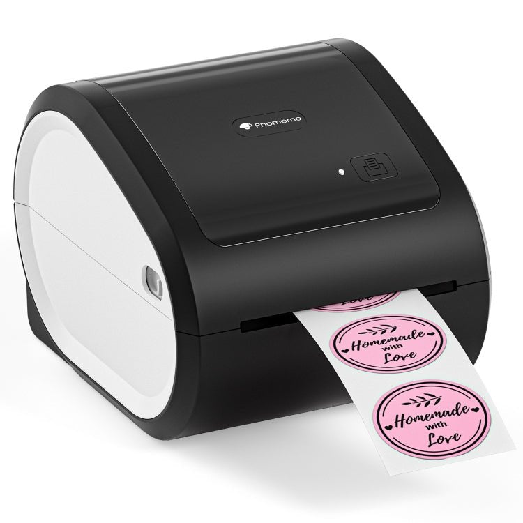 Phomemo D520 - BT Bluetooth Thermal Shipping Label Printer Wireless Desktop Printer For Barcode Address Labels, Size: US(Black White) - British D'sire Main image