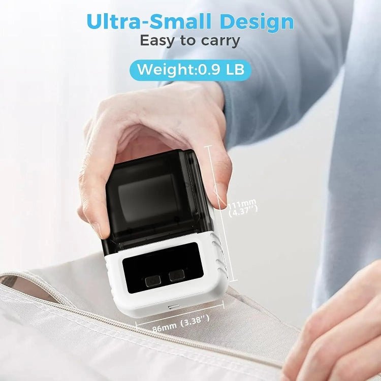 Phomemo M120 Label Maker Barcode Printer Bluetooth Thermal Label Machine(White) - British D'sire