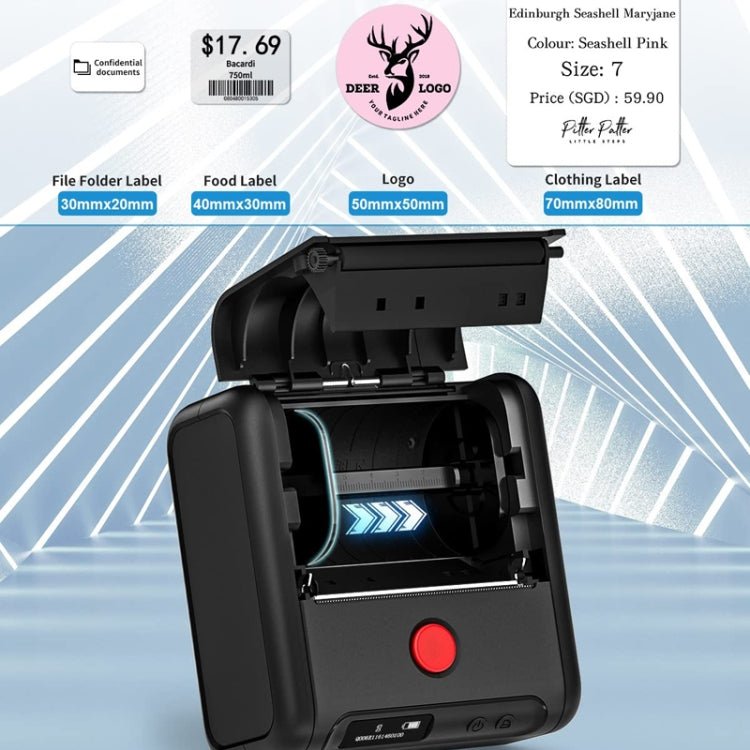 Phomemo M200 QR Code Tag Handheld Portable Bluetooth Thermal Label Printer(White) - British D'sire