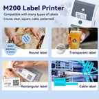 Phomemo M200 QR Code Tag Handheld Portable Bluetooth Thermal Label Printer(White) - British D'sire