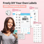 Phomemo M221 Thermal Wireless Label Printer Barcode Bluetooth Label Maker(Pink) - British D'sire