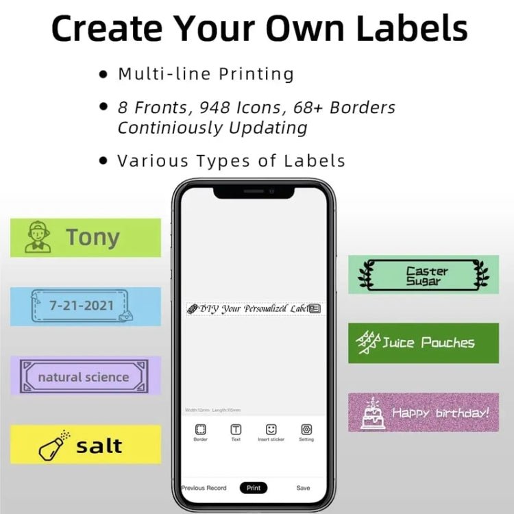 Phomemo P12Pro Li - Ion Battery Compact Bluetooth Convenient Self - Adhesive Thermal Label Printer(Black) - British D'sire