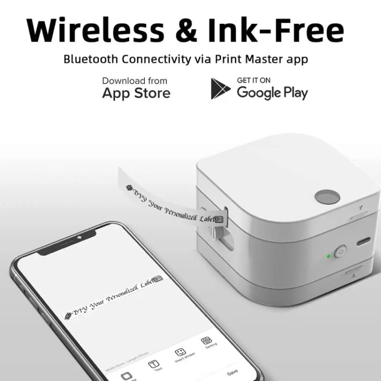 Phomemo P12Pro Li - Ion Battery Compact Bluetooth Convenient Self - Adhesive Thermal Label Printer(Green) - British D'sire