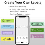 Phomemo P12Pro Li - Ion Battery Compact Bluetooth Convenient Self - Adhesive Thermal Label Printer(White) - British D'sire