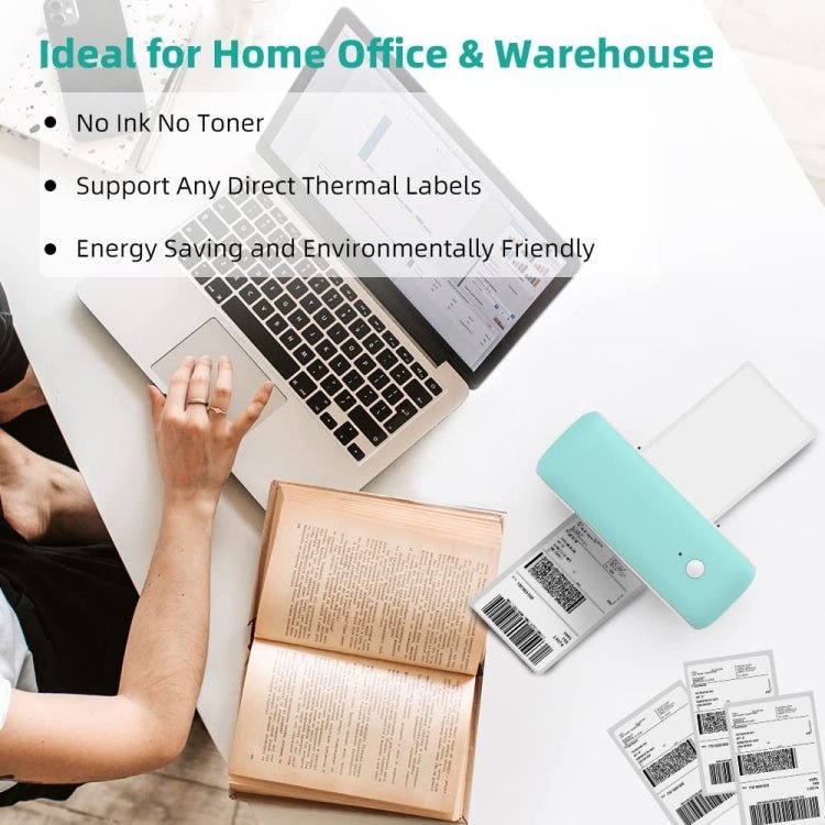 Phomemo PM246S Address Label Printer Thermal Paper Express E - Manifest Printer, Size: EU(Black Gray) - British D'sire