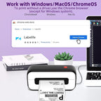 Phomemo PM246S Address Label Printer Thermal Paper Express E - Manifest Printer, Size: EU(Pink) - British D'sire