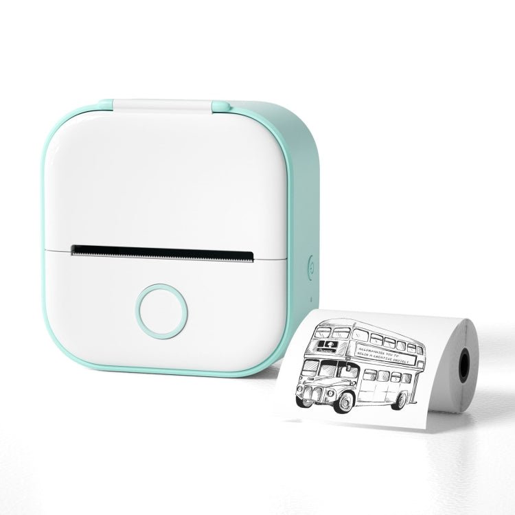 Phomemo T02 Standard Error Mini Pocket Small Portable Bluetooth Phone Photo Label Thermal Printer(White Green) - British D'sire