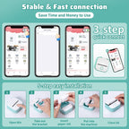 Phomemo T02 Standard Error Mini Pocket Small Portable Bluetooth Phone Photo Label Thermal Printer(White Green) - British D'sire