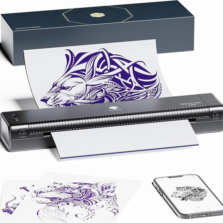 Phomemo TP81 A4 Wireless Thermal Printer Tattoo Template Printer(Black) - British D'sire Main image