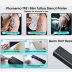 Phomemo TP81 A4 Wireless Thermal Printer Tattoo Template Printer(Black) - British D'sire