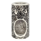 Pillar Gunmetal Grey Crackle Oil Burner and Wax Warmer - British D'sire