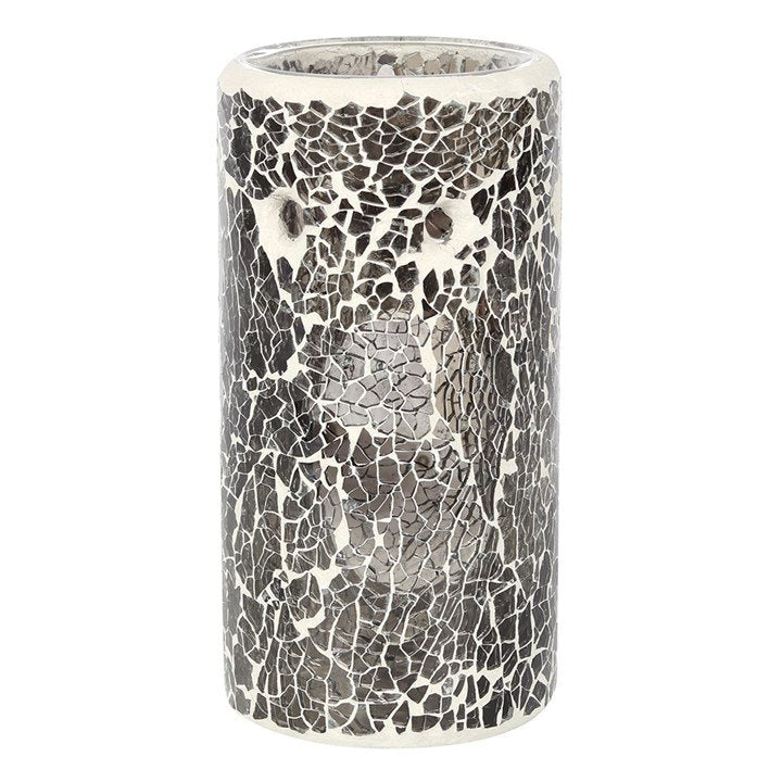 Pillar Gunmetal Grey Crackle Oil Burner and Wax Warmer - British D'sire