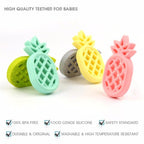 Pineapple Silicone Teether Babies Teething Pendant Nursing Soft Silicone Safe Toys for Soothe Teething Baby(Grey) - British D'sire