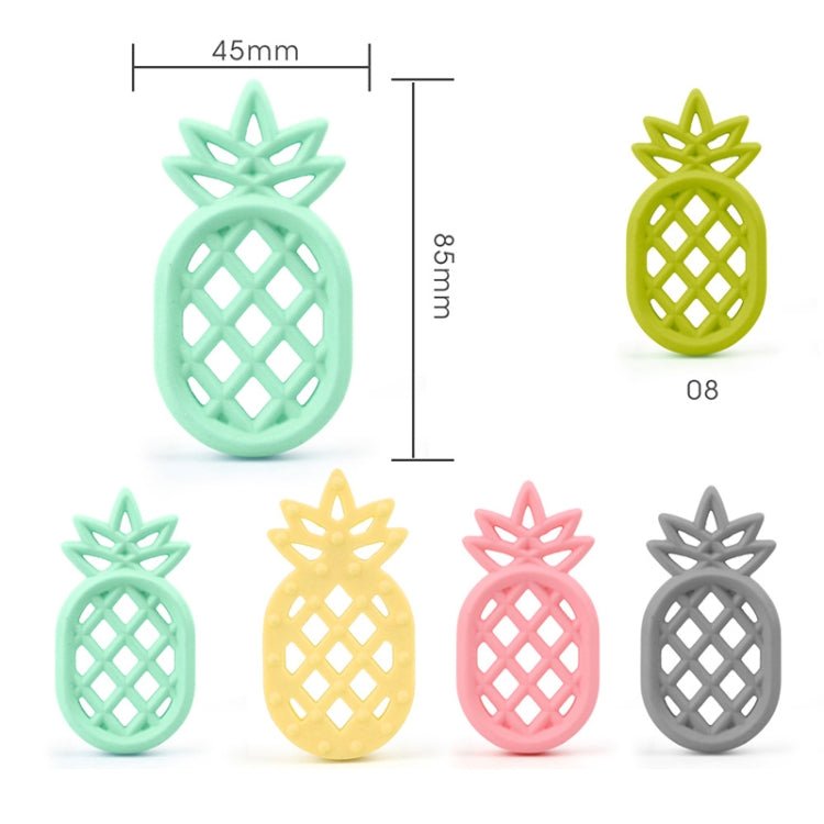 Pineapple Silicone Teether Babies Teething Pendant Nursing Soft Silicone Safe Toys for Soothe Teething Baby(Grey) - British D'sire
