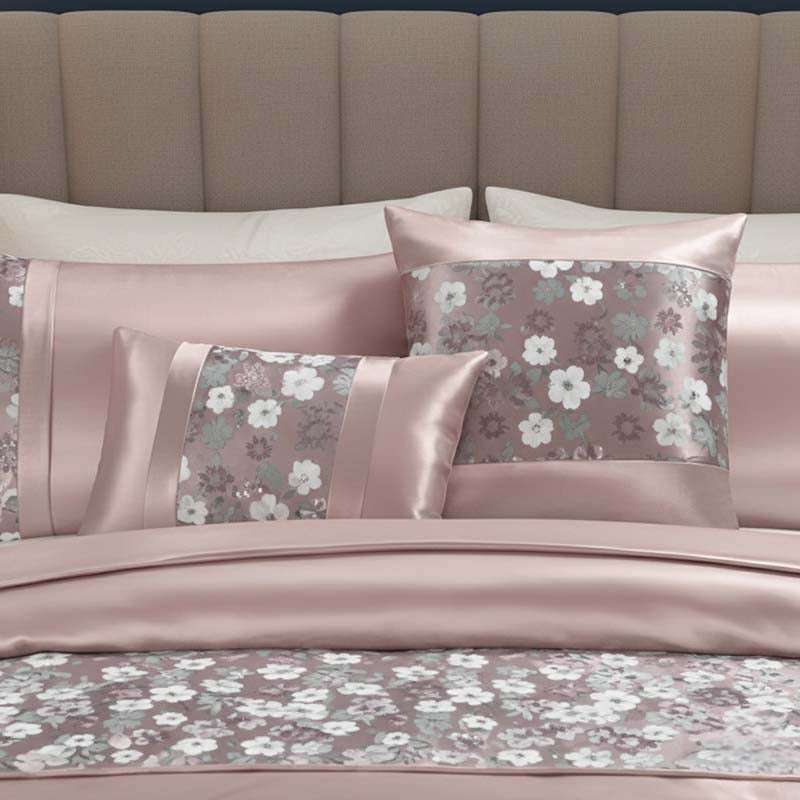 Embroidery Duvet Cover Set Luxury Bedding with Matching Pillowcases - Runner - Teal