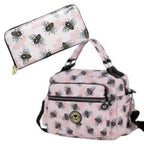 Pink Bees Bundle Purse & Satchel - British D'sire