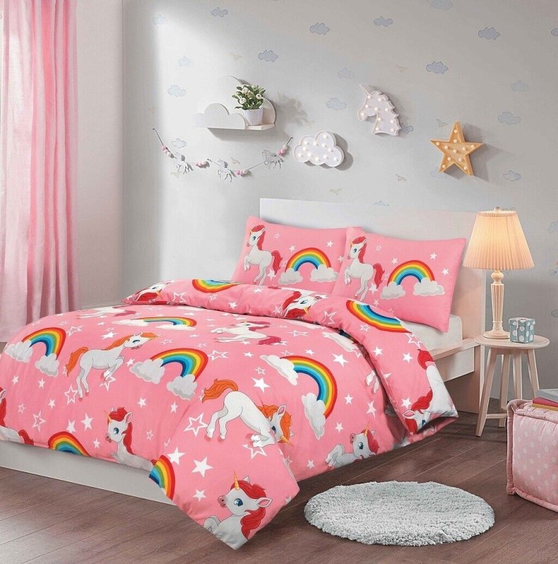 Pink Unicorn Duvet Cover & Pillowcase Set Secondary image
