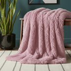 Cuddly Extra Fluffy Throw Ultra Soft Plush Blanket for Sofa Bed Home Decor - Lilac