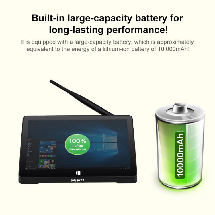 PiPo X10 10.8 inch All-in-One Mini PC, 4GB+64GB, Android 7.1 RK3399 6-Core, US Plug - British D'sire