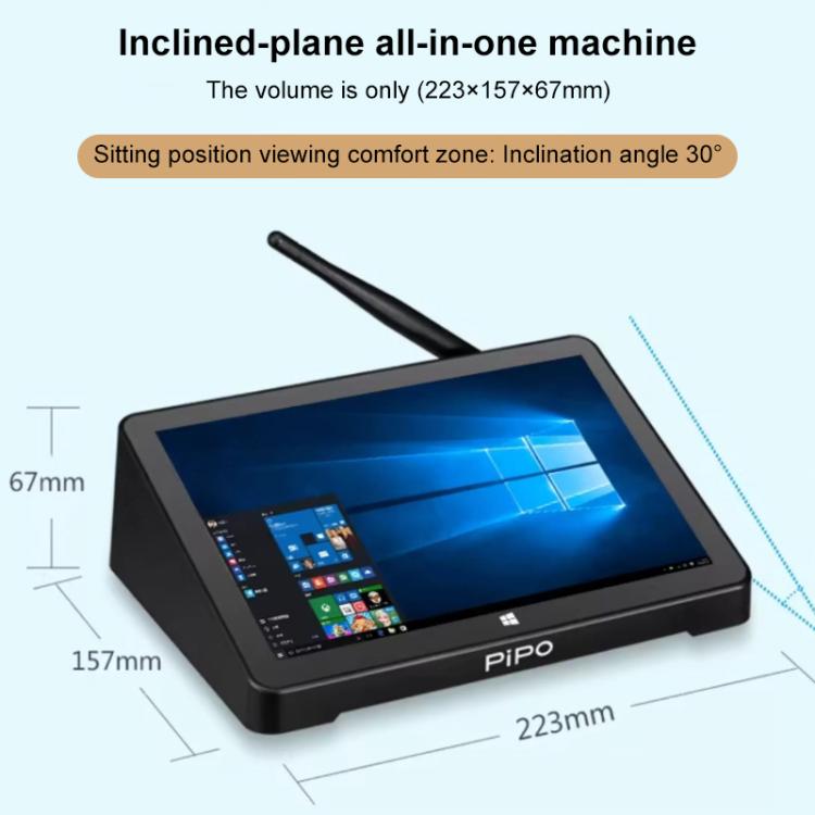 PiPo X9S 9 inch All-in-One Mini PC, 4GB+64GB, Windows10 Intel Celeron J4005 or N4105 Random CPU Delivery, US Plug - British D'sire