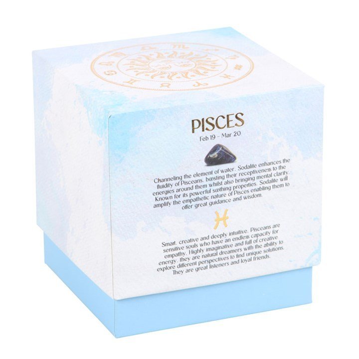Pisces Gardenia Gemstone Zodiac Candle - British D'sire