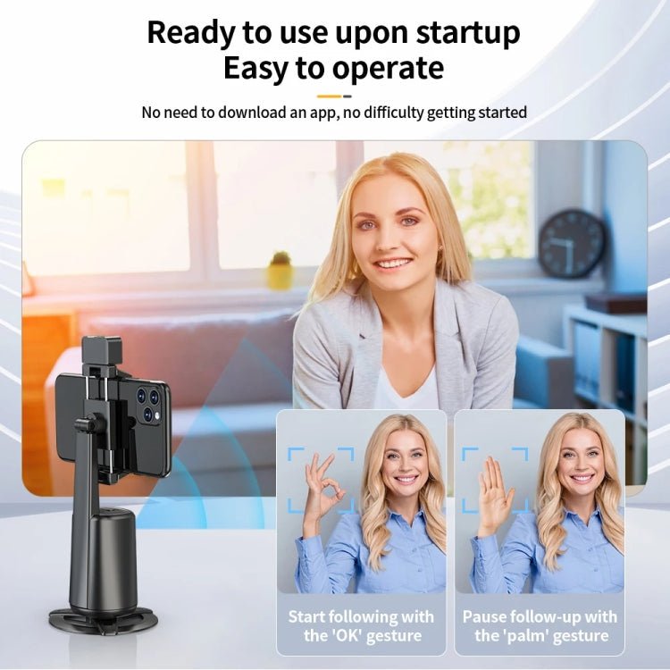 Pixel A200 Auto Tracking Gimbal Stabilizer 360 Degree Rotation Selfie Stick With Fill Light Set 2 - British D'sire