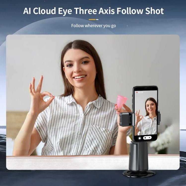 Pixel A200 Auto Tracking Gimbal Stabilizer 360 Degree Rotation Selfie Stick With Fill Light Set 2 - British D'sire