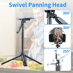 Pixel ST2 1.6m Anti Shake Selfie Stick Head Tripod Handheld Portable Folding Remote Control Outdoor Photo Stands(With Bluetooth Remote Control) - British D'sire