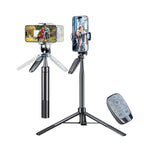 Pixel ST2 1.6m Anti Shake Selfie Stick Head Tripod Handheld Portable Folding Remote Control Outdoor Photo Stands(With Bluetooth Remote Control) - British D'sire