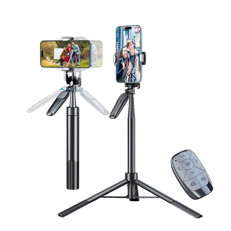 Pixel ST2 1.6m Anti Shake Selfie Stick Head Tripod Handheld Portable Folding Remote Control Outdoor Photo Stands(With Bluetooth Remote Control) - British D'sire