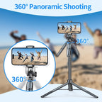 Pixel ST2 1.6m Anti Shake Selfie Stick Head Tripod Handheld Portable Folding Remote Control Outdoor Photo Stands(With Bluetooth Remote Control) - British D'sire