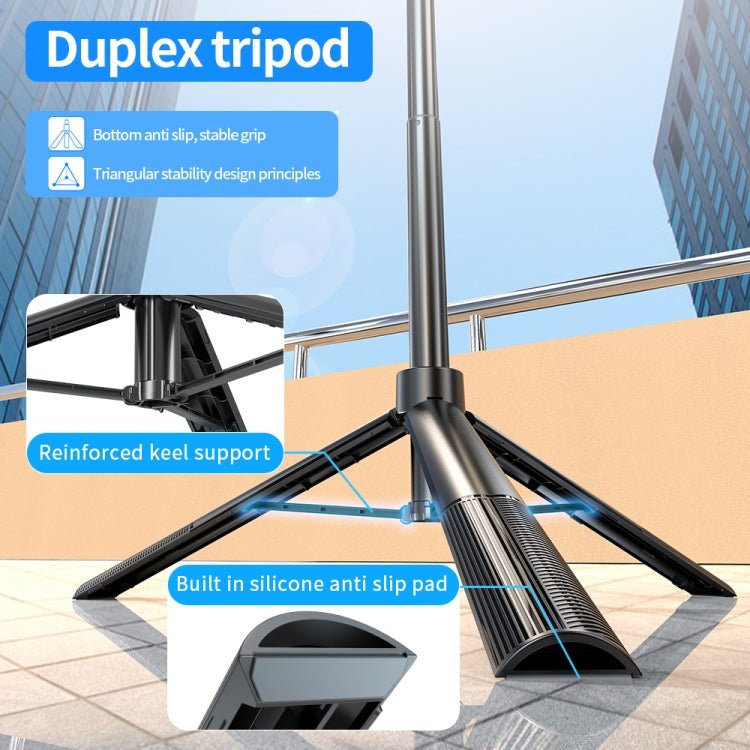 Pixel ST2 1.6m Anti Shake Selfie Stick Head Tripod Handheld Portable Folding Remote Control Outdoor Photo Stands(With Bluetooth Remote Control) - British D'sire