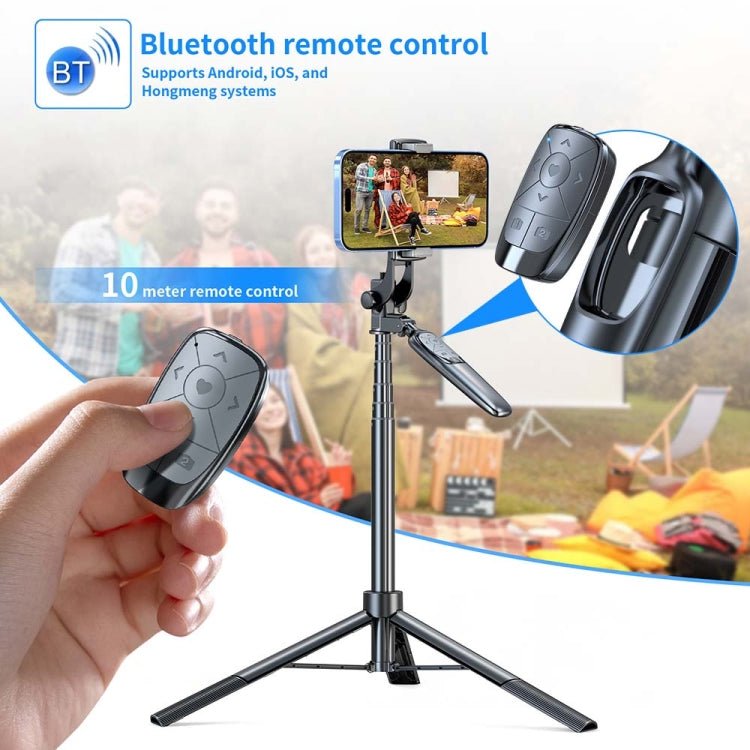 Pixel ST2 1.6m Anti Shake Selfie Stick Head Tripod Handheld Portable Folding Remote Control Outdoor Photo Stands(With Bluetooth Remote Control) - British D'sire